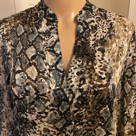 NWT Alice + Olivia Silk Blend Burnout Blouse S - Picture 4 of 12